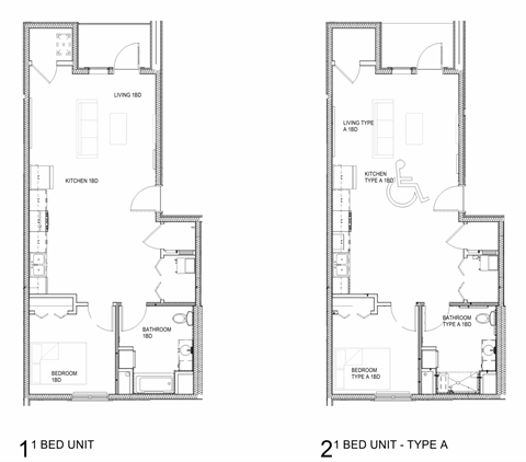 1 Bedroom Floorplans